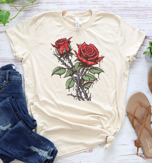 Goth Roses Graphic Tee
