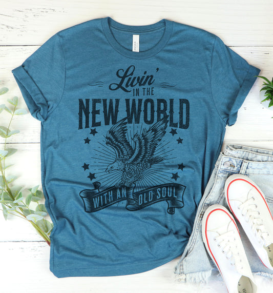 Livin in the New World Graphic Tee