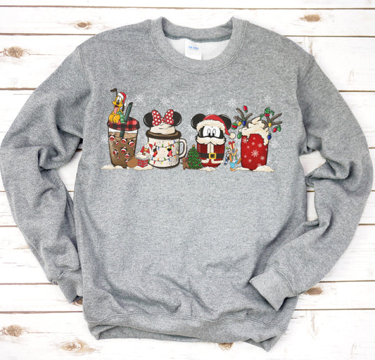 Mouse Christmas Latte Coffee Graphic Tee