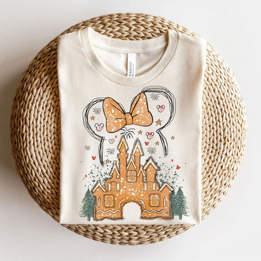 Mouse Gingerbread House Graphic Tee