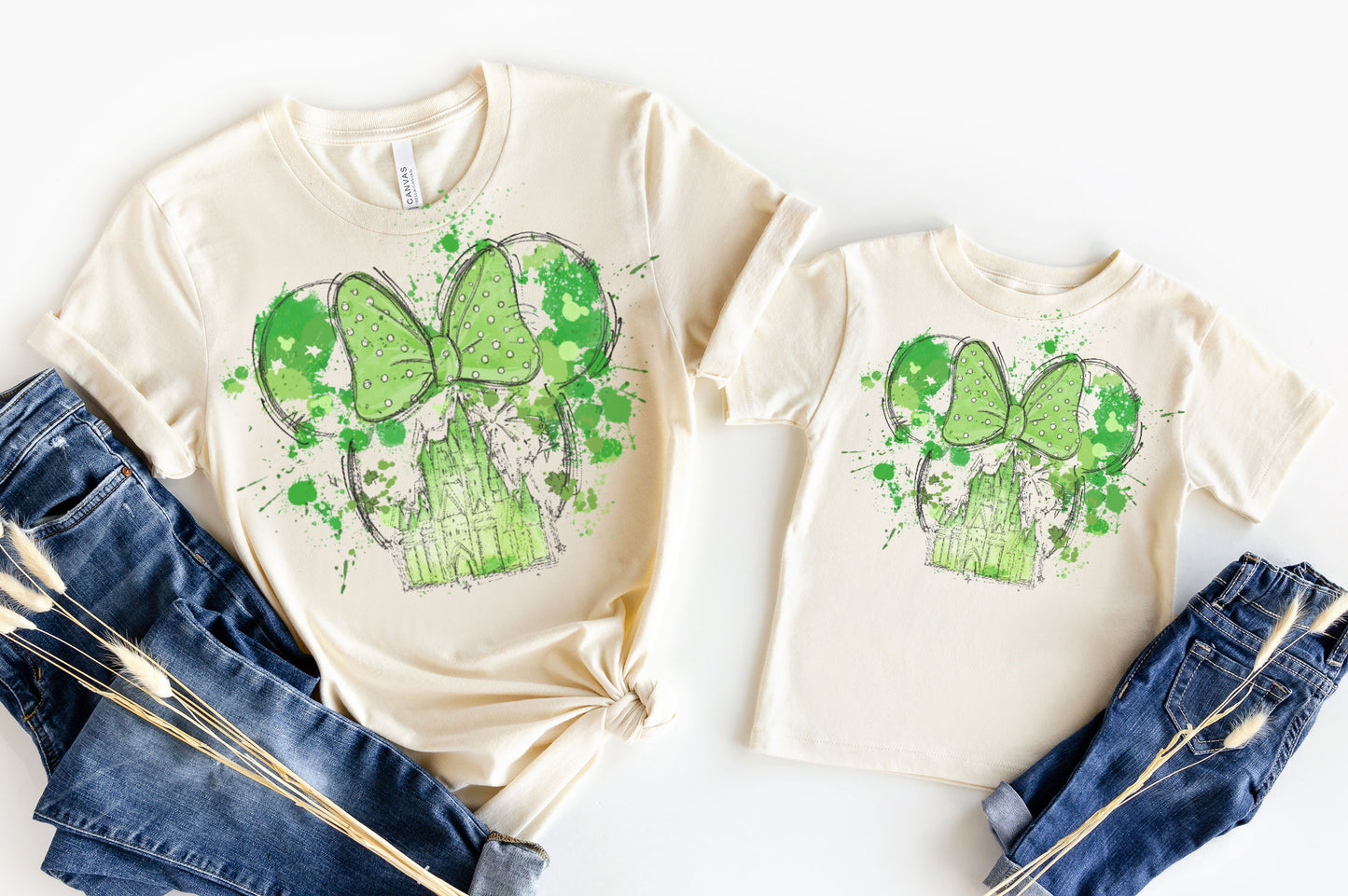 Mouse Bow St Patricks Day Family Matching Graphic Tee