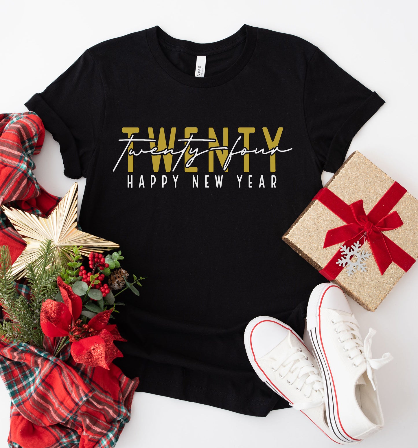 Twenty Twenty Four Happy New Year Graphic Tee