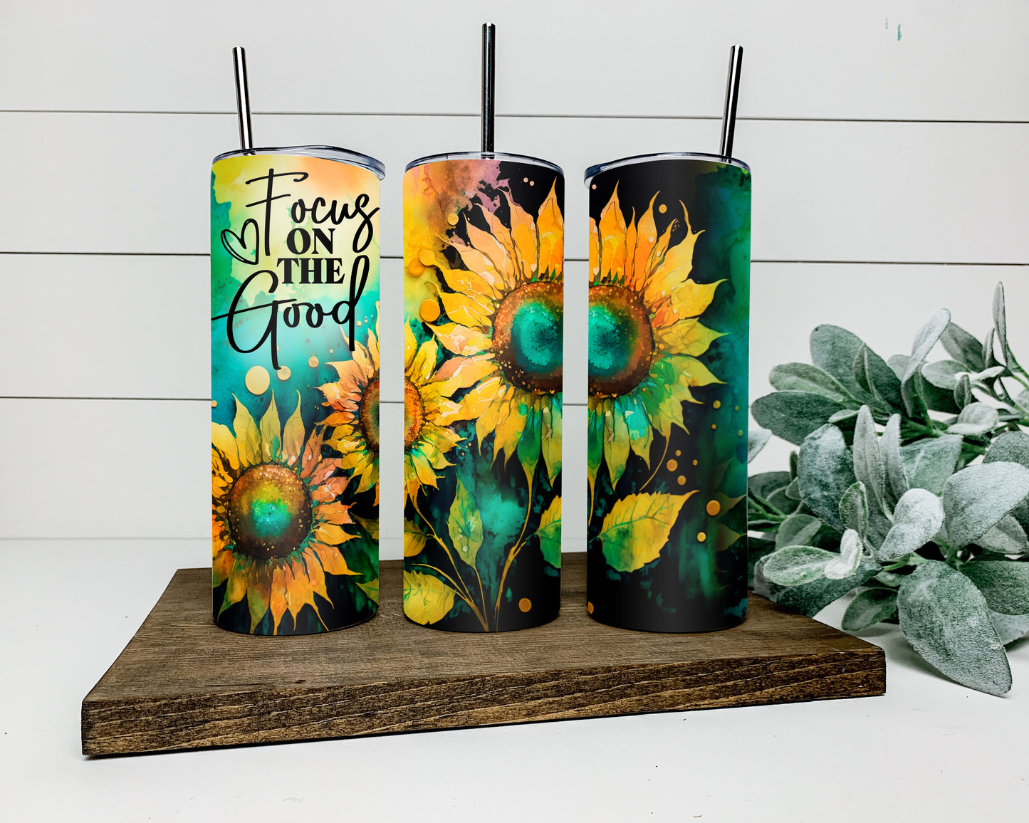 Focus on The Good Sunflowers Tumbler