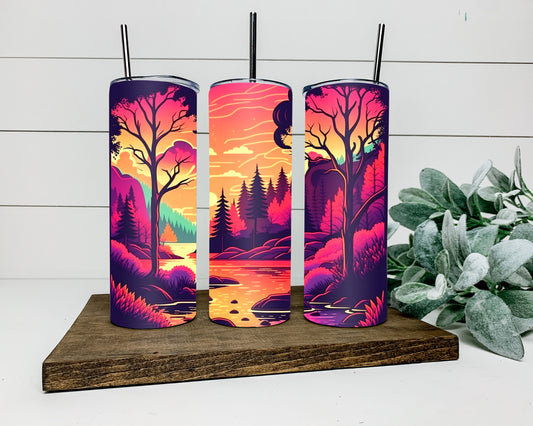 Neon Forest Tumbler
