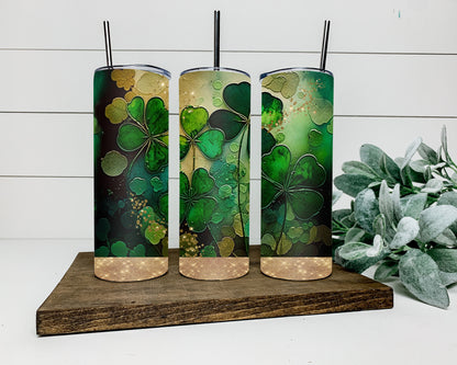 Painted Shamrock Tumbler
